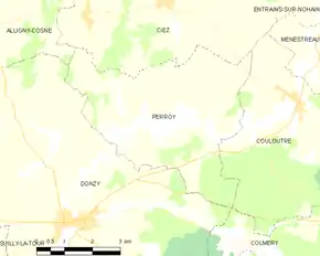 Poziția localității Perroy