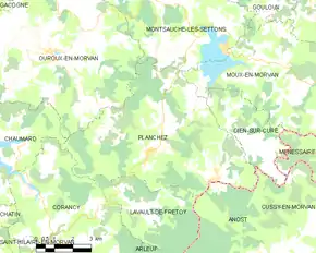 Poziția localității Planchez