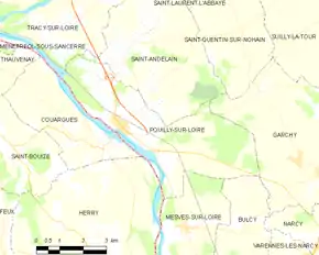 Poziția localității Pouilly-sur-Loire