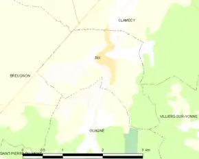 Poziția localității Rix