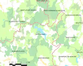 Poziția localității Saint-Agnan