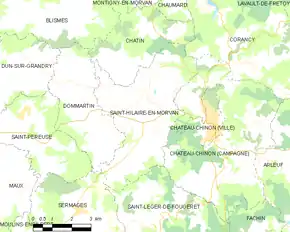 Poziția localității Saint-Hilaire-en-Morvan