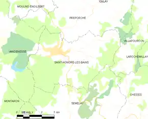 Poziția localității Saint-Honoré-les-Bains