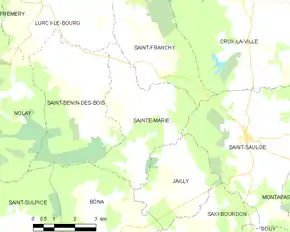 Poziția localității Sainte-Marie