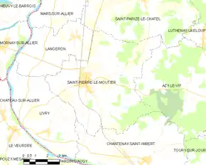 Poziția localității Saint-Pierre-le-Moûtier