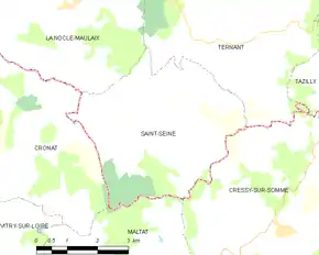 Poziția localității Saint-Seine