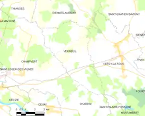 Poziția localității Verneuil