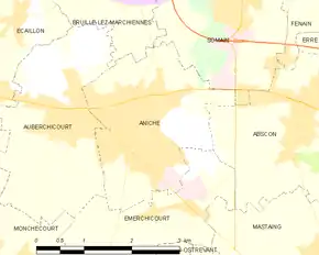 Poziția localității Aniche