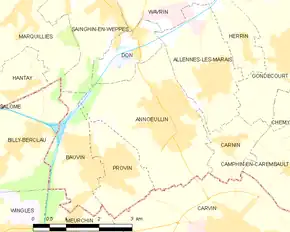 Poziția localității Annœullin