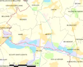 Poziția localității Arleux