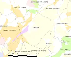 Poziția localității Bachant