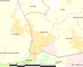 Poziția localității La Bassée