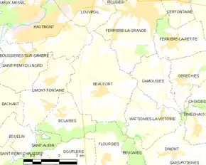 Poziția localității Beaufort