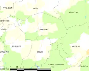 Poziția localității Bérelles