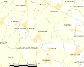 Poziția localității Bermerain