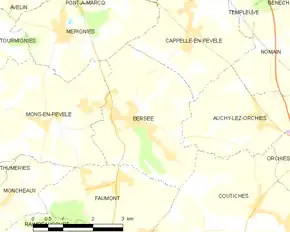 Poziția localității Bersée