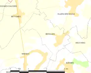 Poziția localității Bersillies