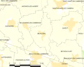 Poziția localității Bévillers