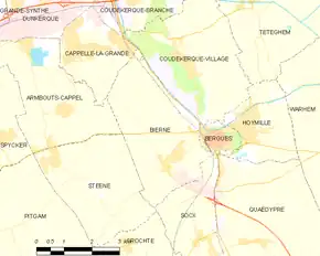 Poziția localității Bierne