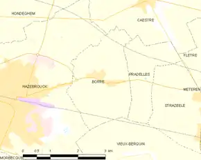 Poziția localității Borre