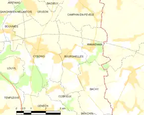Poziția localității Bourghelles