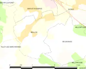 Poziția localității Brillon