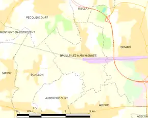 Poziția localității Bruille-lez-Marchiennes