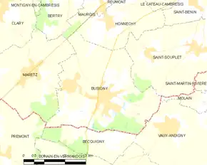 Poziția localității Busigny