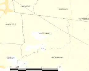 Poziția localității Buysscheure