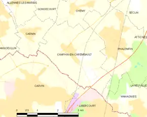 Poziția localității Camphin-en-Carembault