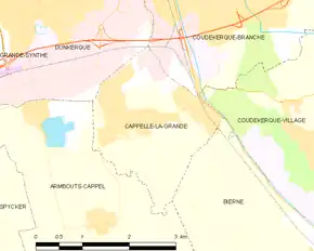 Poziția localității Cappelle-la-Grande