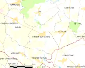 Poziția localității Catillon-sur-Sambre