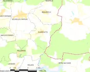 Poziția localității Clairfayts