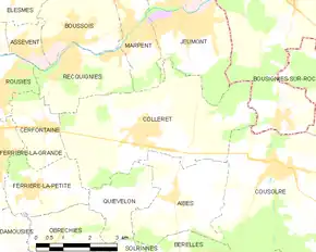 Poziția localității Colleret