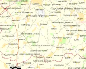 Poziția localității Crèvecœur-sur-l'Escaut