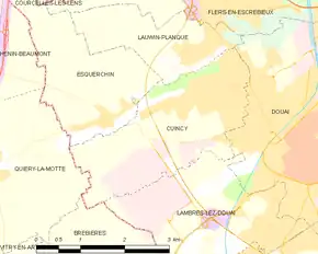 Poziția localității Cuincy