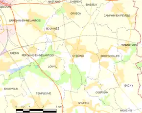 Poziția localității Cysoing