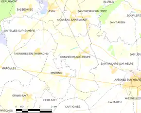 Poziția localității Dompierre-sur-Helpe