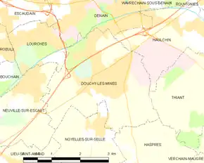 Poziția localității Douchy-les-Mines