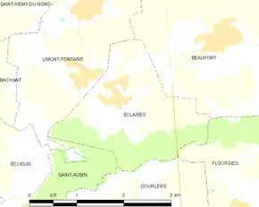 Poziția localității Éclaibes