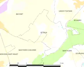 Poziția localității Écuélin