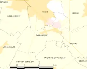 Poziția localității Émerchicourt