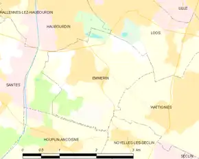 Poziția localității Emmerin