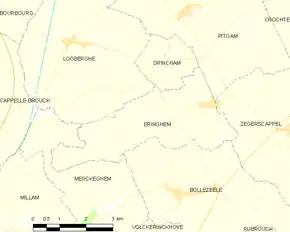 Poziția localității Eringhem