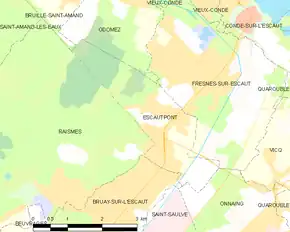 Poziția localității Escautpont
