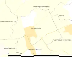 Poziția localității Escobecques
