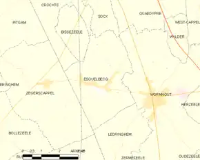 Poziția localității Esquelbecq