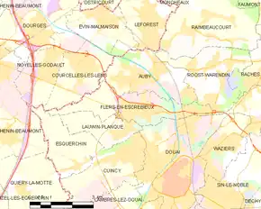 Poziția localității Flers-en-Escrebieux