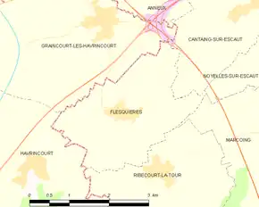 Poziția localității Flesquières
