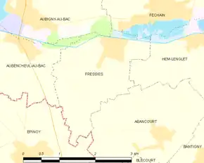 Poziția localității Fressies